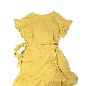 ASTR the Label Ruffle Linen Wrap Dress